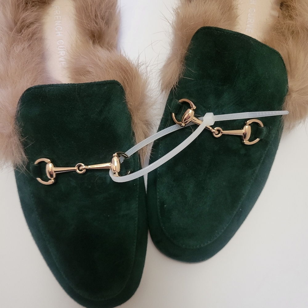 Minimilist Quiet Luxury Mule‎ Loafers with Fur Lining & Horsebit detail. NWOT - Picture 4 of 5